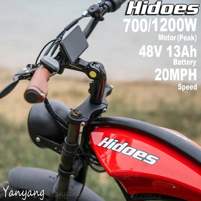 Hidoes B10 Electric Bike 700W 13Ah 20" Fat Tire Mountain E-bikes 20 mph Off Road - Image 1 of 4