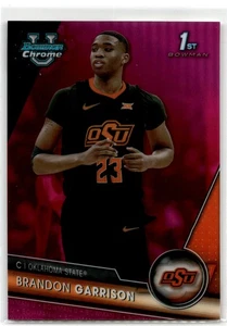 2023-24 Bowman University Chrome #64 Brandon Garrison Pink Refractor OSU - Picture 1 of 2