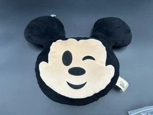 Disney Emoji Pillow Mickey Mouse Winking Plush Stuffed Animal Toy Gift 11 Inch - Picture 1 of 7