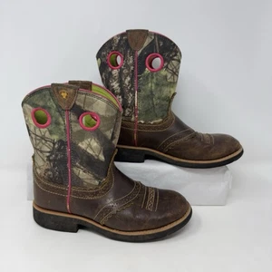 Ariat Niños Heritage Niñas Rosa Vaquero Botas del Oeste Cuero Marrón Juvenil EE. UU. Talla 3 - Imagen 1 de 16