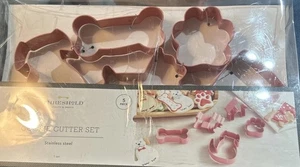 Juego de 5 cortador de galletas.  Umbral. Temática de mascotas. Acero inoxidable rosa. - Imagen 1 de 6