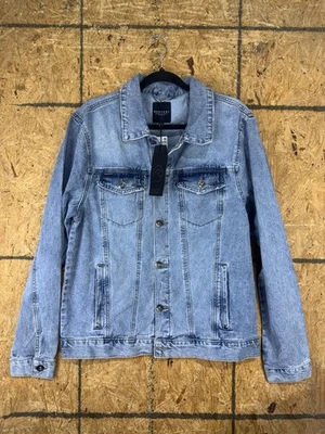Chaqueta vaquera Request Premium talla denim azul lavado grande para mujer Foto 1 de 4