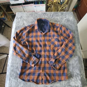 Nomad Flannel Shirt Button up Men’s Large Color block Brown Plaid Long Sleeve - Picture 1 of 12