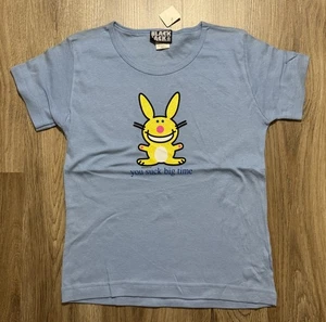 Y2K Jim Benton Happy Bunny “ You Suck Big Time” Blue T Shirt Women Size S - Picture 1 of 7