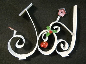 Christmas Holiday Decoration Metal JOY Table Decor, Wreath / Swag Decoration - Picture 1 of 1