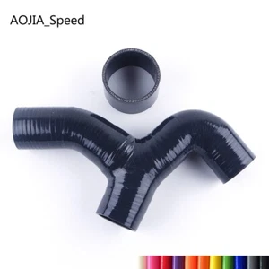 Intercooler turbo silicona para 96-00 Subaru Impreza WRX GC8 EJ20 EJ22 manguera en Y negro - Imagen 1 de 10
