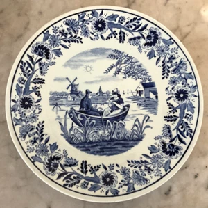 "Placa de pared vintage BOCH Delfts Royal Sphinx Holanda bote de remo Bélgica 8,5""" - Imagen 1 de 3
