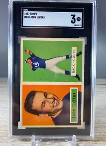 JOHN UNITAS #138 RC 1957 Topps Football Baltimore Colts Graded SGC 3 VG - Picture 1 of 3
