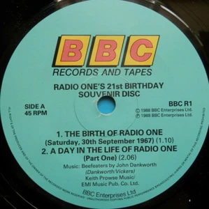 Radio One's 21st Birthday Souvenir Disc, 7" Single - 1988 Vinyl In VG-Condition - Picture 1 of 2