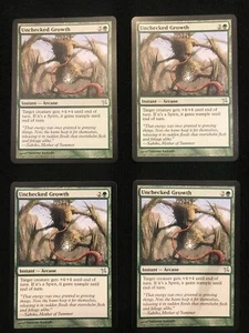2 X MTG Magic The Gathering Betrayers of Kamigawa Unchecked Growth Exc Con - Picture 1 of 3