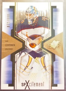 2006-07 UD SPx SPXcitement insert Kari Lehtonen #X4 Atlanta Thrashers /999