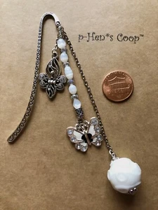 Butterfly Vintage Look OOAK Bookmark Artisan  Handmade USA 1736 - Bild 1 von 2