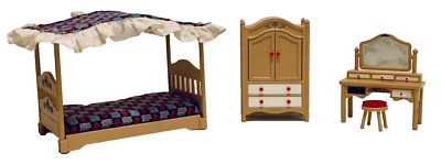 Tocador tocador tocador tocador cama miniatura para casa de muñecas TOMY cama de dormitorio,... Foto 1 de 4