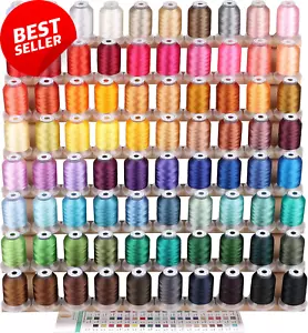 80-Spool Janome Polyester Embroidery Thread Kit, 500M Each, New Colors - Picture 1 of 12