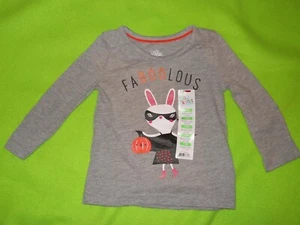 NUEVO CON ETIQUETAS ~ Bebé Niñas Manga Larga Gris Halloween🎃Tee ~ Talla 12 Meses ~ Precio de venta sugerido por el fabricante $10.00. - Imagen 1 de 1