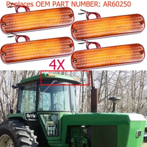 4*LED AMBER Warning Light AR60250 For John Deere 4040 4430 4440 4455 4755 4955 - Picture 1 of 12