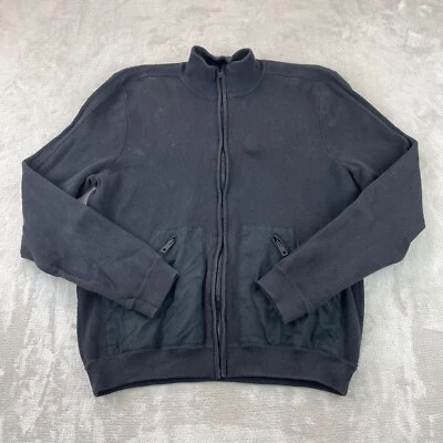 Rag & Bone Sweatshirt Men XL Faded Black Full Zip Mock Neck Long Sleeve $278 - Image 1 of 4