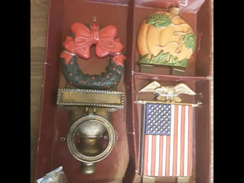 Vintage Midwest of Cannon Falls Cast Iron Door Knocker Set Cover