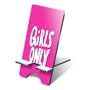 1x 3mm MDF Phone Stand Girls Only Pink Sign Teen Kids Girls #14782