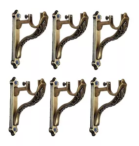 Antique Brass Designer Heavy Curtain Brackets/Holder for 1 Inch (Pack of 10 Pcs) - Picture 1 of 9