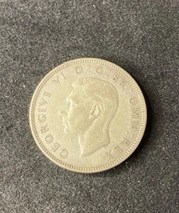 1939 Great Britain Florin 0.5000 Silver ASW 0.1818 Oz Free Shipping - Picture 1 of 2