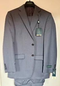 Brand New Ralph Lauren Grey Suit w/ Pinstripes - Tagged! - Picture 1 of 12