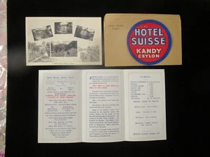 COLECCIÓN DE RECUERDOS DE CRUCERO HOTEL SUISSE KANDY CEYLON (5) PIEZAS - Imagen 1 de 12