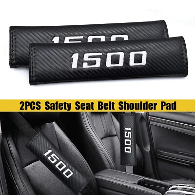 2X Funda de almohadilla de hombro de cinturón de seguridad negra para Dodge Ram 1500 cómoda Foto 1 de 4