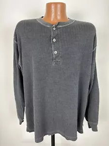 Vintage Basic Equipment Henley a costine uomo XL grigio manica lunga grunge outdoor - Foto 1 di 15