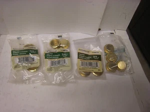 Lot of 4 GateHouse 0308715 Polished Brass 3/4" Cup Pull for Closet/Sliding Door - Picture 1 of 4