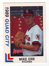 1989 Best Quad City Angels Minor League MIKE ERB #10 - California Angels
