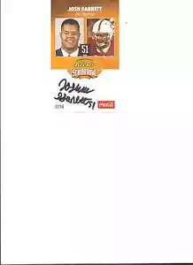 TARJETA DE TAZÓN SENIOR FIRMADA JOSH GARNETT STANFORD CARDINALS CON CERTIFICADO DE AUTENTICIDAD - Imagen 1 de 1