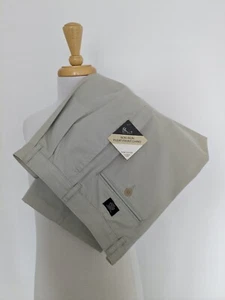 BHS Non Iron Pleat Front Chinos Mens W34 L29 Stone Pure Cotton UNWORN with Tags - Picture 1 of 14