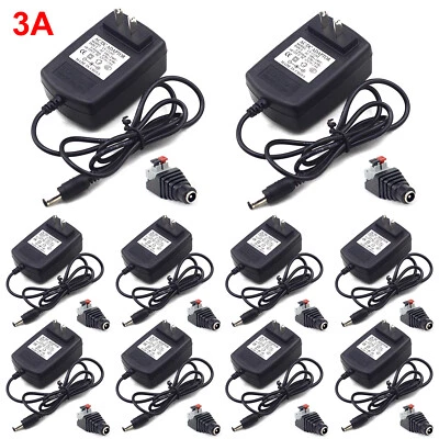 AC/DC 12V 3A Power Supply Adapter Transformer For 5050/3528 LED Strip Light 36W - Image 1 of 4