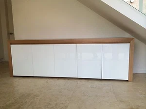 THB-005 Tassie Oak High Gloss Polyurethane Buffet Sideboard - Picture 1 of 4
