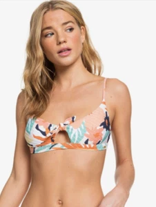Roxy juniors Swim The Sea Bralette Bikini Top ERJX304096 Multi M NWT $55 - Picture 1 of 3