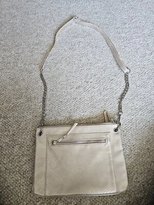 Bolso Bandolera/Cartera MAX STUDIO Blanco Imitación Cuero Piel de Serpiente Foto 1 de 4