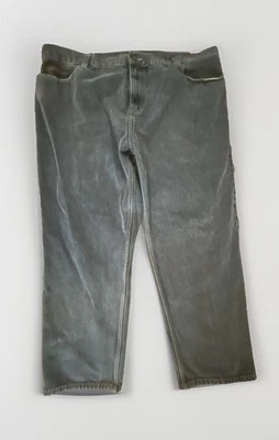 Pantalones de mezclilla de algodón para hombre descoloridos negros calce original talla 46x28 (real) Foto 1 de 4