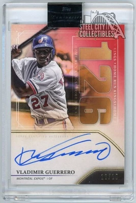 Vladimir Guerrero 2020 Topps Luminaries Home Run Kings Red Autograph Card 10/10 - Image 1 of 2