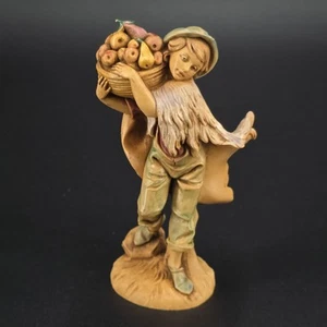 Fontanini Italy 1987 Seth Boy With Basket Of Fruit Nativity Village Figure #145 - Picture 1 of 6
