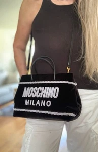 BOLSO BANDOLERA MOSCHINO MILANO COUTURE TERCIOPELO Y CUERO CON CERTIFICADO DE AUTENTICIDAD - Imagen 1 de 18