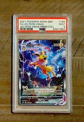 Jolteon VMAX SWSH184 SWSH: Sword & Shield Promo Cards Holo PSA 9 - Image 1 of 2