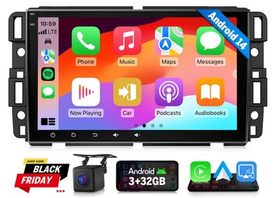 For Chevy Silverado 1500 GMX7 Android 14 8" IPS Car Stereo Radio CarPlay GPS DSP - Image 1 of 4