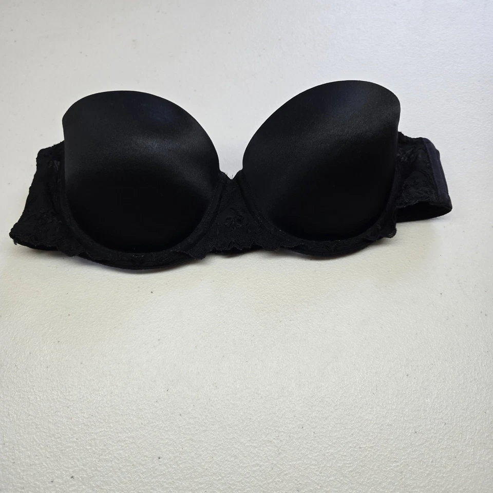Wonderbra Women Bra 36A Black T Shirt Underwired Lace Strap READ - Image 1 of 4