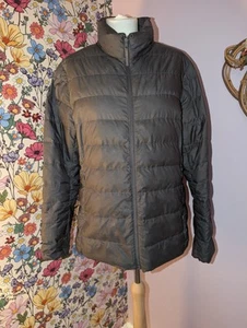 Uniqlo Lightweight Padded Down Filled Puffer Jacket Dark Grey XL Full Zip - Imagen 1 de 6
