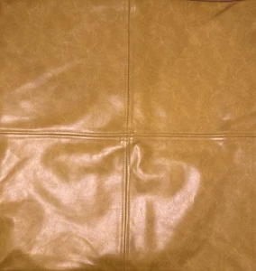 Yellow MCM Mod Pillow Cover 2 20”X20" Zip Closure Faux Leather - Picture 1 of 3