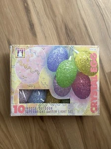 VTG Plastic 10 Lights Easter Speckled Eggs Decor Indoor Outdoor Light Set 1996 - Picture 1 of 4