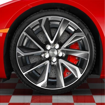 18x8 Wheel for 19-21 Toyota Corolla – Machined/Charcoal 10-Spoke Replacement Rim - Image 1 of 3