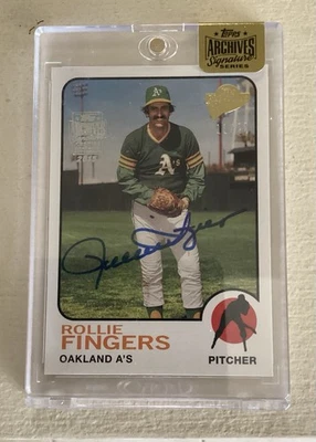 ROLLIE FINGERS 2003 Topps All-Time Fan Favorites  #110 AUTO Archives  11/25 A’s - Image 1 of 4
