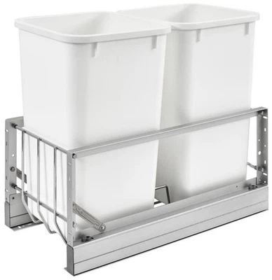 Rev-A-Shelf 5349-1527DM-2 contemporáneo 11-11/16" W 27 cuartos de galón - blanco Foto 1 de 4